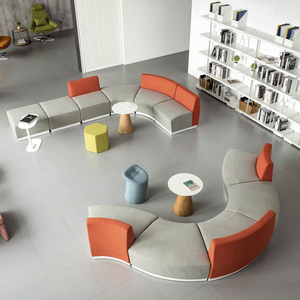 Conjunto de Sofás Modulares Curvos |   Asientos Comerciales Coloridos para Salas VIP de Aeropuertos y Oficinas - Product Image 1