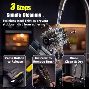 Brosse électrique SEB pour nettoyer les grilles de barbecue en extérieur, brosse rotative sans fil réglable pour nettoyer les grilles de barbecue - Product Image 6