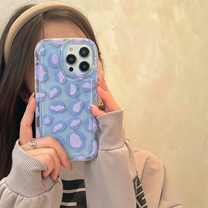<span class=keywords><strong>Coque</strong></span> arrière de luxe à motif léopard violet, étui de téléphone Transparent pour fille pour <span class=keywords><strong>iPhone</strong></span> 14 12 11 <span class=keywords><strong>13</strong></span> <span class=keywords><strong>Pro</strong></span> Max, étui de téléphone mignon - Product Image 2
