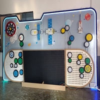 Panneau d'engrenages interactif mural éducatif pour enfants, personnalisable, en gros, à faire soi-même, avec jeux d'engrenages arc-en-ciel