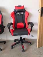 Silla de Juego Ergonómica con Respaldo Alto y Reposapiés para Adultos, con Soporte Lumbar y Cojín