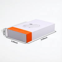 Emballage de boîte télescopique en carton ivoire imprimé UV personnalisé à partir de matériaux recyclés pour mini-batterie externe et accessoires de téléphone portable