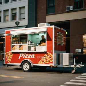 Fully Equipped Food Truck Trailer with DOT VIN Pizza Oven Mobile Food Trailer For Sale - Product Image 3