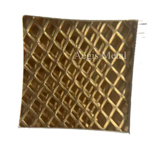 Placa de malla de diamante de malla de metal expandido de latón H65 H80 fabricada en China