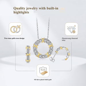 New Arrival Fine Jewelry 925 Sterling Silver Moissanite Jewelry Sets for Women Birthday Gifts Luxury Moissanite Jewelry Sets