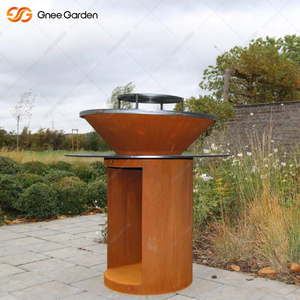 Brasero de Acero Corten para Exteriores con Almacenamiento de Leña, Certificado CE, Ecológico y Portátil, Gran Venta 2025 - Product Image 6