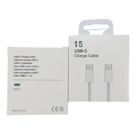 Câble tressé en nylon double USB-C 60W durable 1M pour charge rapide et transfert de données pour iPhone 16/15 Pro Max iPad Ordinateur
