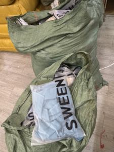 Used Clothing Bundles in Transparent Bags for Resale or <b>Donation</b> - Product Image 3