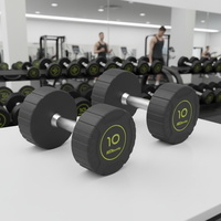 Ensemble d'haltères en uréthane CPU PU MDBuddy pour salle de sport, équipement de musculation, haltères à usage commercial, poids libres