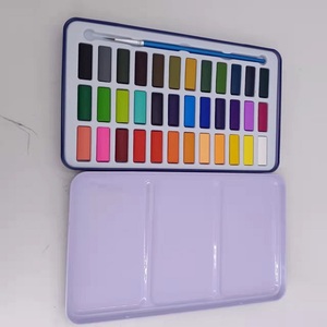 Juego de pintura de acuarela, 36/48 colores Premium en caja de regalo con pincel, perfecto para los amantes de la pintura para dibujar e ilustrar. - Product Image 6