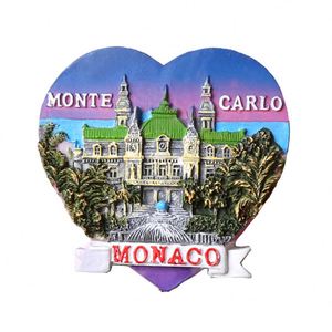 OEM Factory Custom Monaco Souvenir Landscape Resin Fridge <b>Magnet</b> - Product Image 2