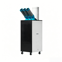 Climatiseur mobile industriel portable 24000 BTU avec fonction de refroidissement/chauffage, alimentation électrique, télécommande, pour usage extérieur et hôtelier