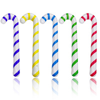 Vente en gros de cannes à sucre gonflables de Noël en PVC de 90 cm, jouet de décoration de Noël gonflable