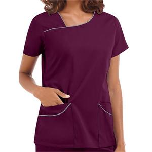 Usine ODM Taille du client Ensembles Jogger à manches courtes Scrubs médicaux Uniforme d'hôpital en gros - Product Image 4