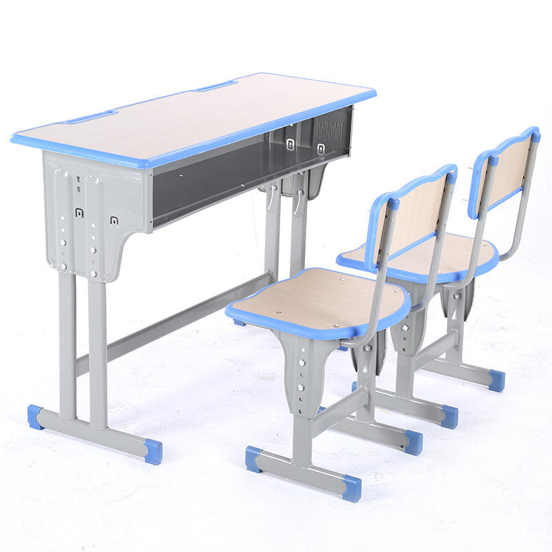 Double-edged double-column table with single-column backrest