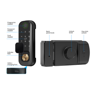 Serrure de porte numérique intelligente sans clé Tuya, design étanche avec contrôle par application, idéale pour les portails extérieurs et les portes métalliques - Product Image 2