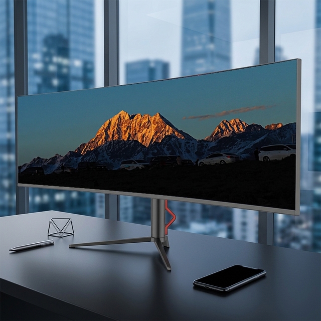 Ultra Wide 49-Inch 5K IPS LED Gaming Monitor with 5120*1440 Curve Screen 75Hz 144HZ Refresh Rate