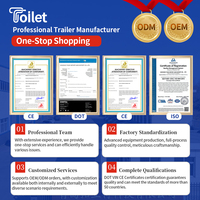 Remorque de toilettes événementielle portable avec accès à des cabines séparées pour mariages, festivals, expositions et travaux de construction