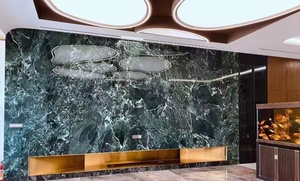 Dalle de marbre naturel texturé de luxe vert italien marbre poli pour la décoration murale de la maison - Product Image 3