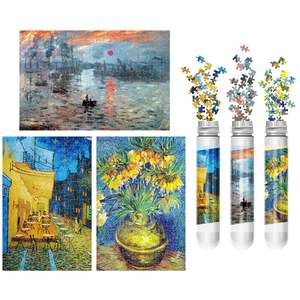 Mini puzzle de 150 pièces en carton bleu, motif paysage créatif, jouet éducatif pour enfants de 2 à 4 ans et adultes - Product Image 6