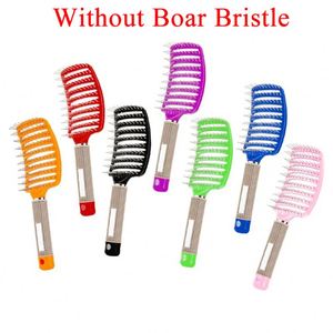 Brosse à cheveux courbée en gros pour usine, brosse démêlante en nylon à poils bouclés pour cheveux humides et secs, peigne de massage - Product Image 4