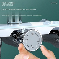 Ensemble de douche à main blanc quatre fonctions en cuivre pur pour usage domestique, haute pression, jet pulvérisateur/massage/bulles/pluie - Vente en gros usine