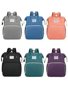 2023 새로운 패션 방수 아기 휴대용 접이식 침대 아기 침대 미라 가방 대용량 기저귀 가방 토트 기저귀 패드