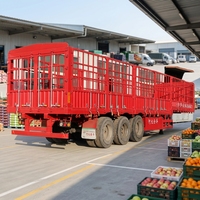 Nouvelle semi-remorque JINFENG 60 tonnes, 3 essieux, 15 m, à double pont, en acier, automatique, à ridelles hautes, pour bétail, avec pneus 12R22.5, robuste