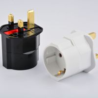 Convertisseur Big Power UK vers EU, adaptateur de prise de conversion de tourisme HK Ireland UAE adaptateur de prise de voyage avec FUSE