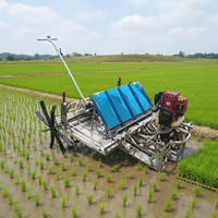 Prix EXW - Nouvelle transplanteuse de riz manuelle à 4 rangs, haute productivité, petite machine de plantation de riz avec composant moteur essentiel