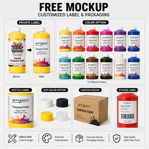 Peinture <span class=keywords><strong>Gouache</strong></span> Giorgione 12 Couleurs 1000ml pour Artistes, Fournitures Scolaires, Vente en Gros, Personnalisation Usine, Peintures Artistiques <span class=keywords><strong>Gouache</strong></span> pour Dessin - Product Image 2