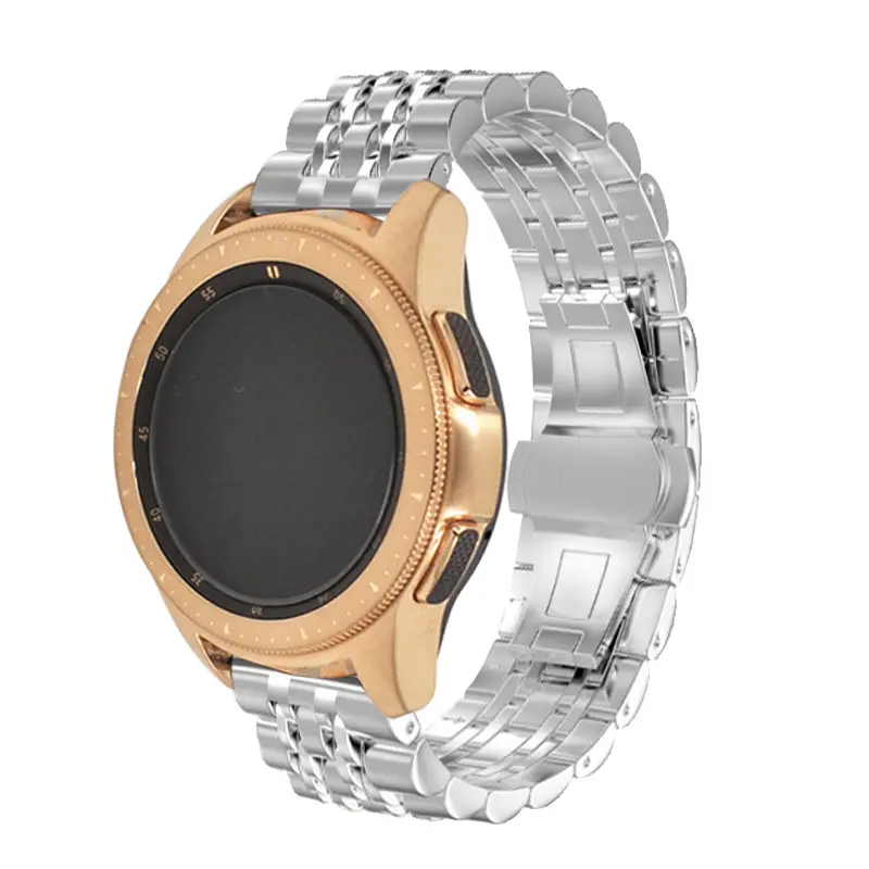Pulseira de relógio de aço inoxidável, alta qualidade, sete, bracelete com fivela de borboleta, para samsung gear s3/s2 active