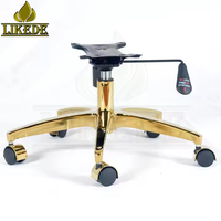 Base de chaise pivotante en aluminium doré de luxe, base de chaise en métal moderne à 5 étoiles pour mobilier de bureau de direction