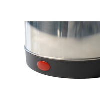 Bouilloire électrique en acier inoxydable avec arrêt automatique et protection contre l'ébullition à sec, 1,8 L, 1000 W, avec lumière LED pour usage domestique