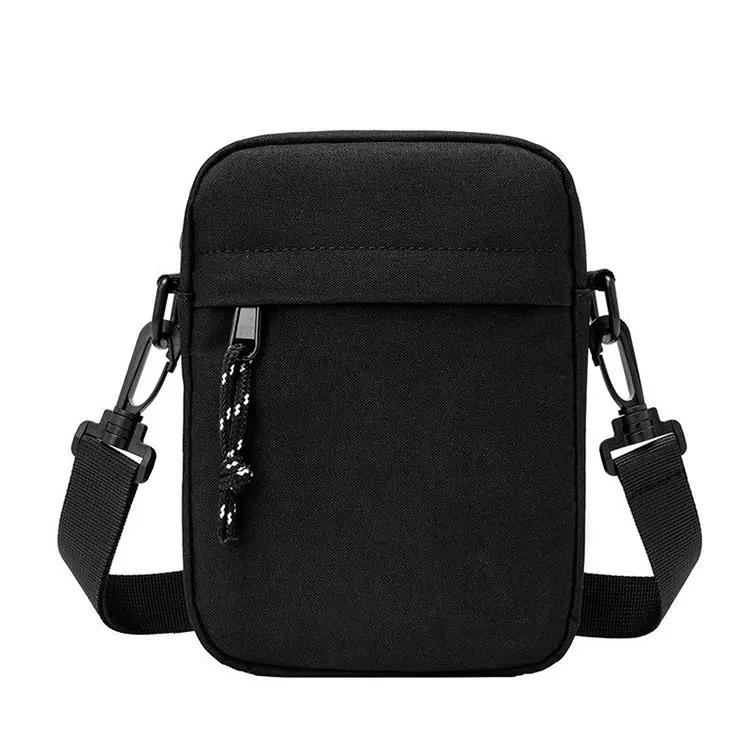 Custom waterproof black men sling bag 2023 mini men shoulder chest bags Phone small fashion satchel messenger bag for men