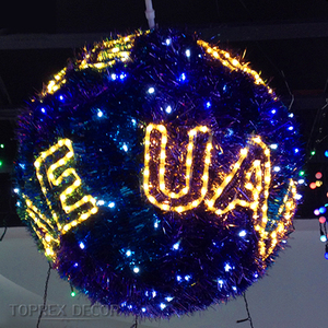 Impermeable IP65 blanco PVC grandes <span class=keywords><strong>bolas</strong></span> de <span class=keywords><strong>Navidad</strong></span> iluminadas al aire libre LED bola de luz de jardín suministros de decoración de <span class=keywords><strong>Navidad</strong></span> - Product Image 1