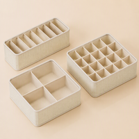 Organisateur de vêtements en tissu, boîte de rangement pour sous-vêtements, trieur de linge portable multi-compartiments pour chaussettes