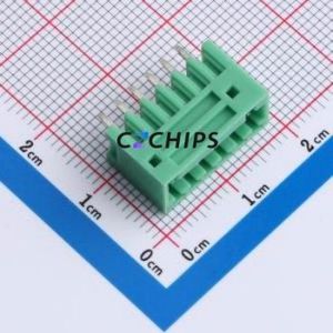 MX2EDGVC-2.54-06P-GN01-Cu-A Plug-in Terminal Block Through hole,P=2.54mm <b>Board</b>-to-<b>Board</b> / Socket - Closed 1x6P 2.54mm Green - Product Image 1