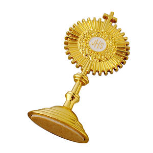 Calice en métal doré JHS européen, saint graal, croix artisanale, fournitures pour la <span class=keywords><strong>communion</strong></span>, décoration de gâteau - Product Image 4