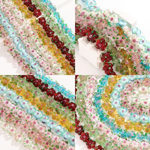 Perles de verre en forme de rose NANTONG 15 mm, peintes à la main, fleurs de prunier, accessoires de bijoux DIY - Product Image 4