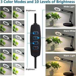 Lampe <span class=keywords><strong>de</strong></span> bureau loupe à lentille en verre 10X à intensité variable en 3 modes <span class=keywords><strong>de</strong></span> couleur, best-seller sur <span class=keywords><strong>Amazon</strong></span>, pour travaux manuels, <span class=keywords><strong>lecture</strong></span> et travaux <span class=keywords><strong>de</strong></span> précision - Product Image 5