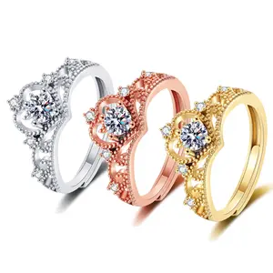 Платиновое кольцо с полным цирконием, сверкающее свадебное кольцо для женщин, обручальное кольцо с микропокрытием, бриллиантовое кольцо