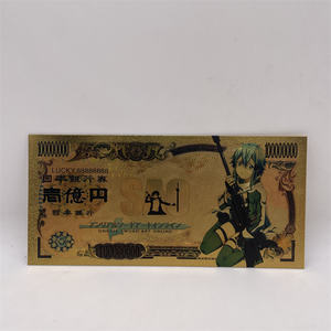 Billete de Oro de Anime Japonés <span class=keywords><strong>Sword</strong></span> <span class=keywords><strong>Art</strong></span> <span class=keywords><strong>Online</strong></span>, Tarjeta <span class=keywords><strong>SAO</strong></span> YUI como Regalo para Fans - Product Image 5
