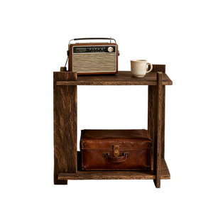 Solid Wood Nightstand 54 Cm High <b>Storage</b> Rack Bedroom <b>Side</b> <b>Table</b> For Bedside Use - Product Image 5