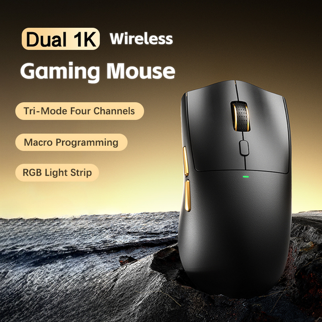 Rechargeable Tri-mode  1000Hz Polling Rate Wired / Wireless Mouse for Gaming Office