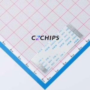HX FFC-1.0-18P-50mm FFC Cable (Flexible Flat Cable) P=1mm Connector 18P 1mm 0.3mm Non-Inverting - Product Image 1