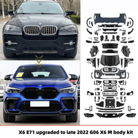 Kit de actualización de parachoques delantero y trasero, capó y modificación de guardabarros para BMW X6 E71 (modelos 08-14) a G06-X6M (modelo 2023)