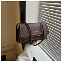 Damen Neue Mehrfarbige Einfarbige Bonbonfarben PU Reißverschluss Umhängetaschen Mode Damen Leder Quadratische Taschen Klapptaschen Damenhandtaschen
