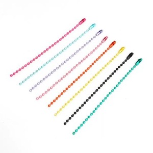 Chaînes à perles métalliques roses avec traitement électrophorétique pour étiquettes et pendentifs de vêtements, référence 332, collection Printemps 2025 - Product Image 3