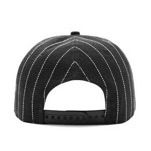 หมวกแก๊ปสปอร์ต 6 แผง แบบเรียบ ราคาถูก พร้อมส่ง มีลายทางอะคริลิค แบบ Snapback - Product Image 4